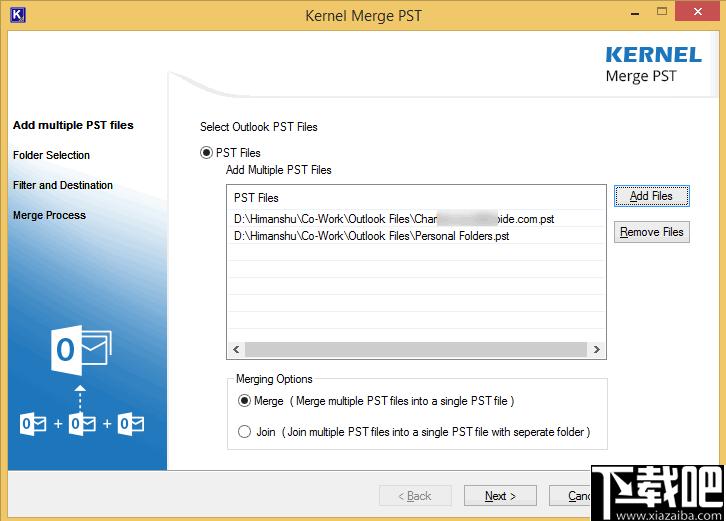 Kernel Merge PST下载,pst合并,文件合并