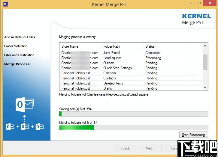 Kernel Merge PST下载,pst合并,文件合并